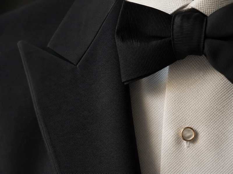Black-tie tailoring, close detail
